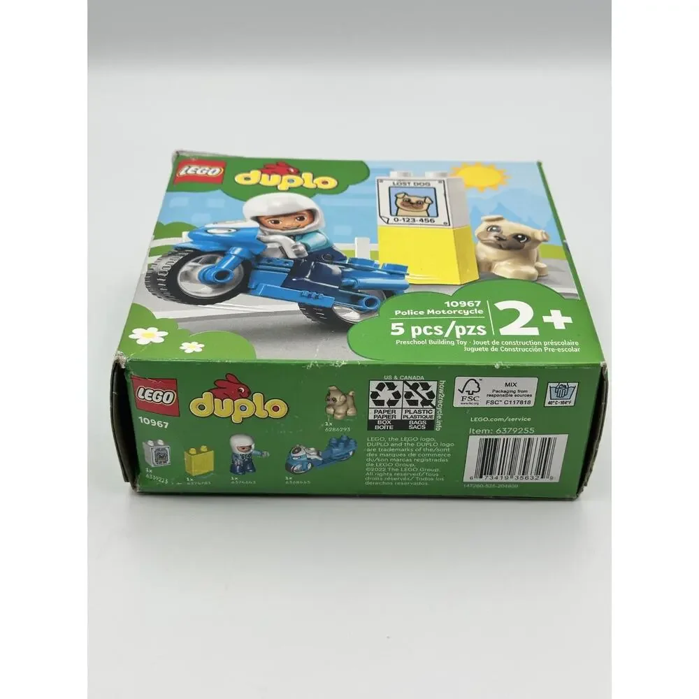 Lego Duplo Lot Learning Through Play 28pc & Police Motorcycle 5pc Toy Bundle